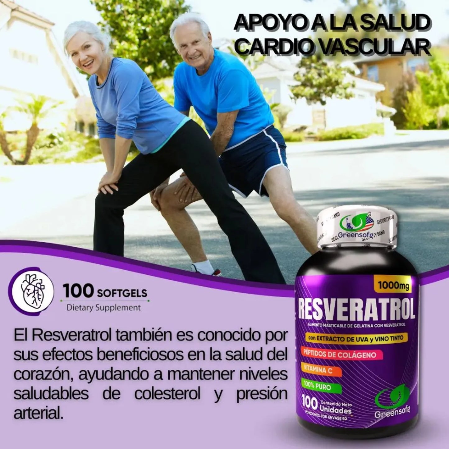 RESVERATROL x100 SOFTGELS - PROMO X 2