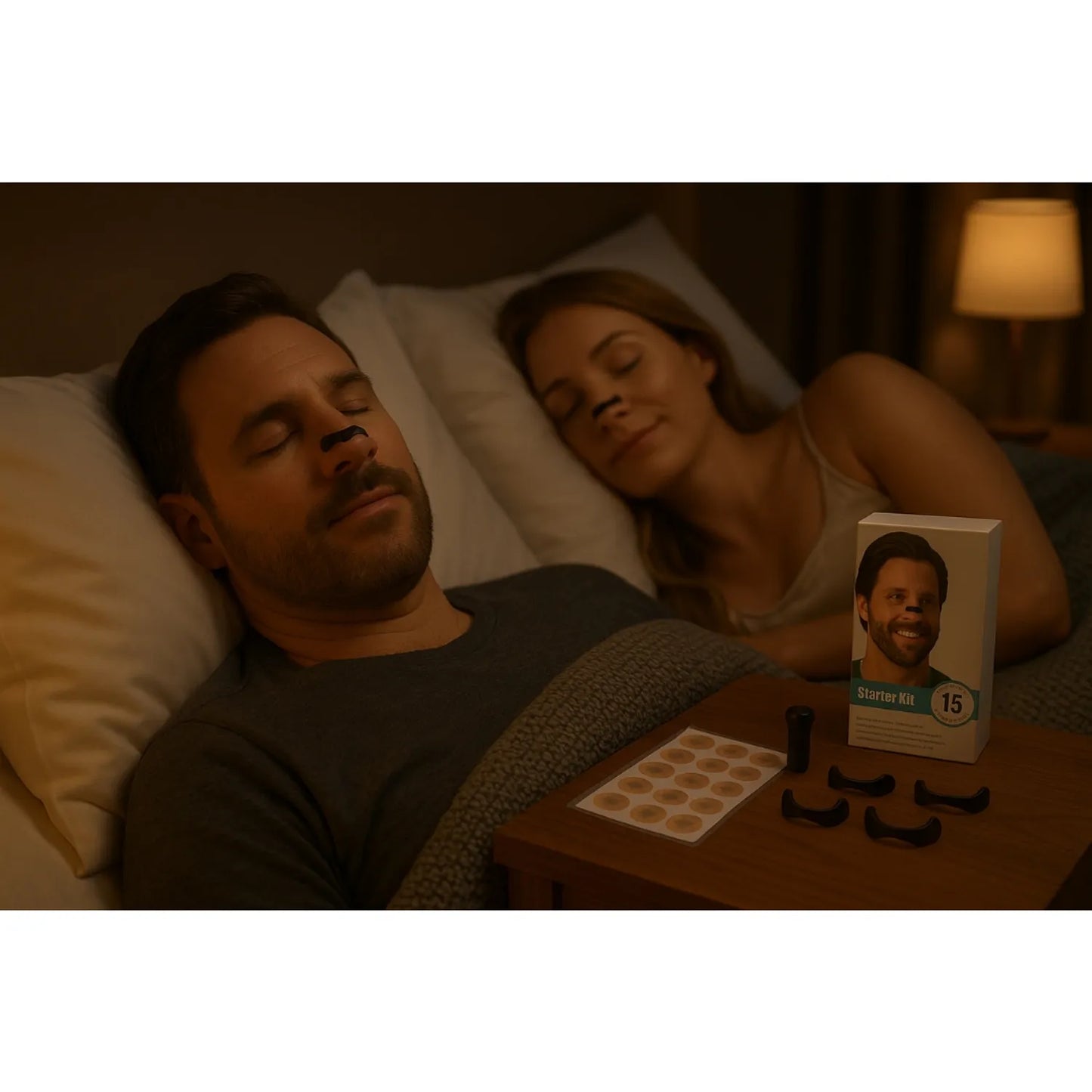 Kit Tiras Nasales Dilatador Magnético Antironquidos