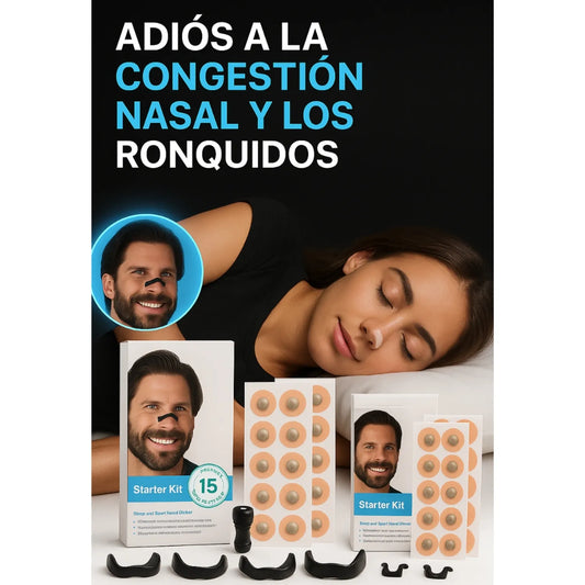 Kit Tiras Nasales Dilatador Magnético Antironquidos